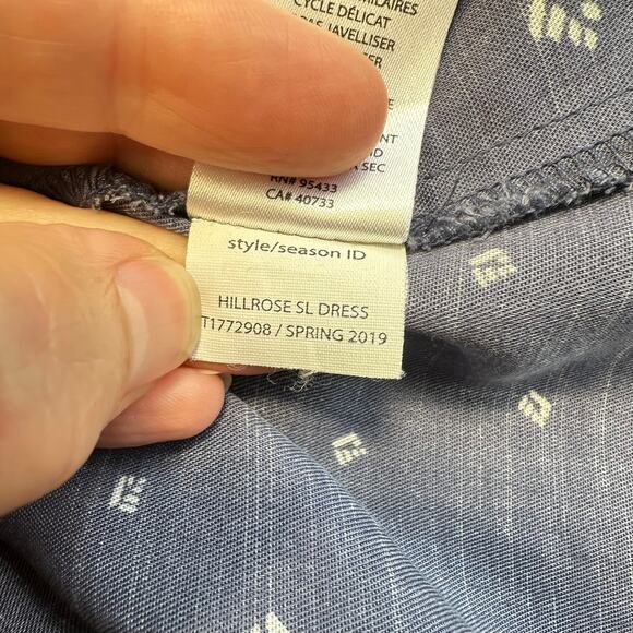 Toad&Co Hillrose SL Dress Blue Wrap Med Travel Vacation Summer - Picture 11 of 14